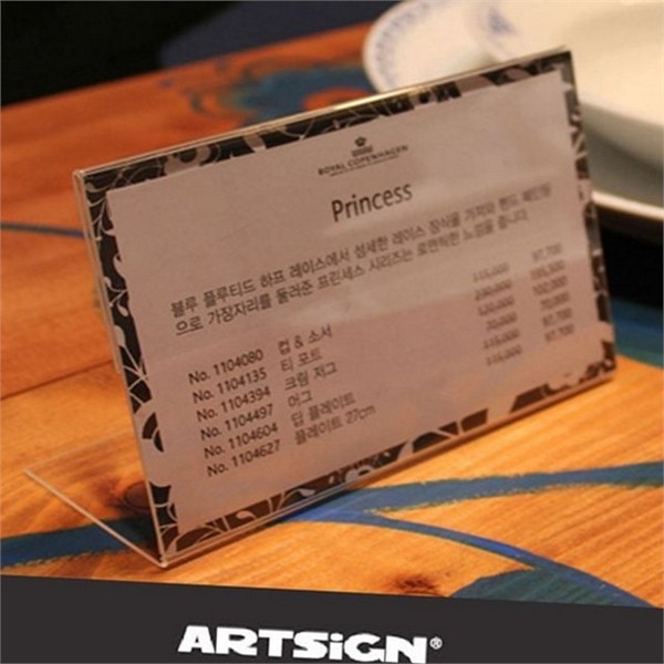 탁상형 아크릴 pop 10매 투명 테이블 안내판 매장용 메뉴판 전시 - 상품 이미지