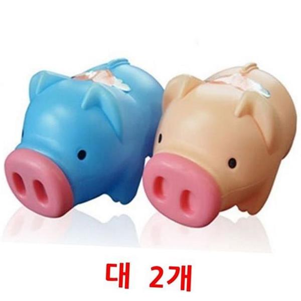 귀여운 돼지 저금통 2개 인테리어 동전 저금통 어린이 선물 책상 - 상품 이미지