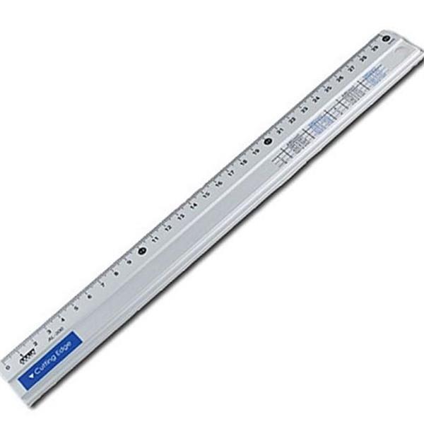 디자인용 알루미늄 눈금자 30CM 금속 알루미늄 철자 컷팅 직선 - 상품 이미지