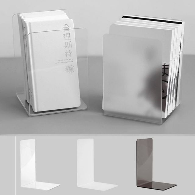 L자형책정리대 투명아크릴북엔드 심플책상책꽂이 - 상세 이미지 2