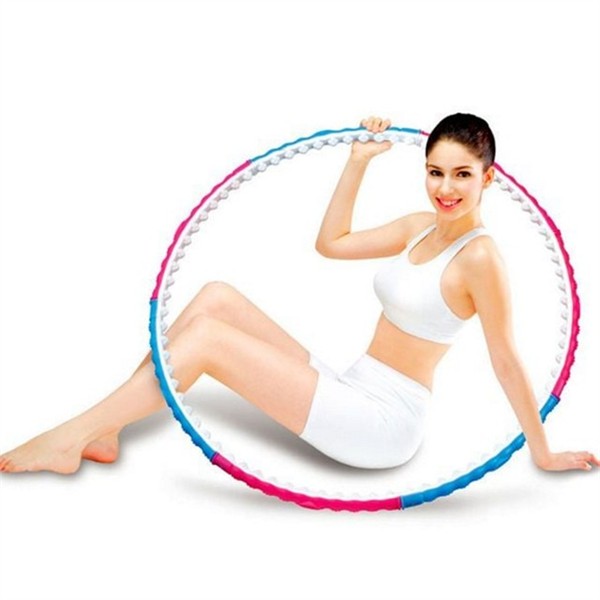 피트니스 지압 훌라후프 1.0kg 웨이트 운동 훌라후프 다용도 조립식 성인 - 상품 이미지