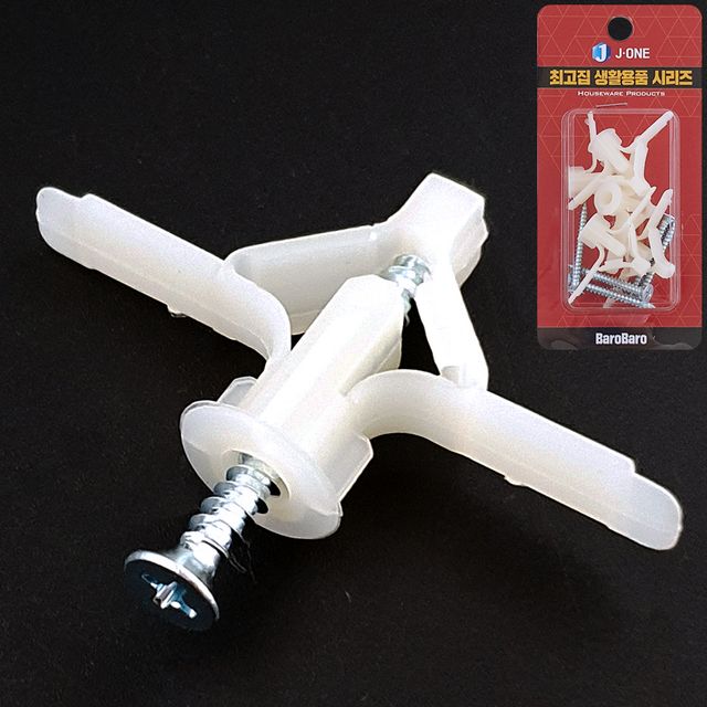목공용앙카못 석고보드용앙카 플라스틱칼블럭 12mm - 메인 이미지