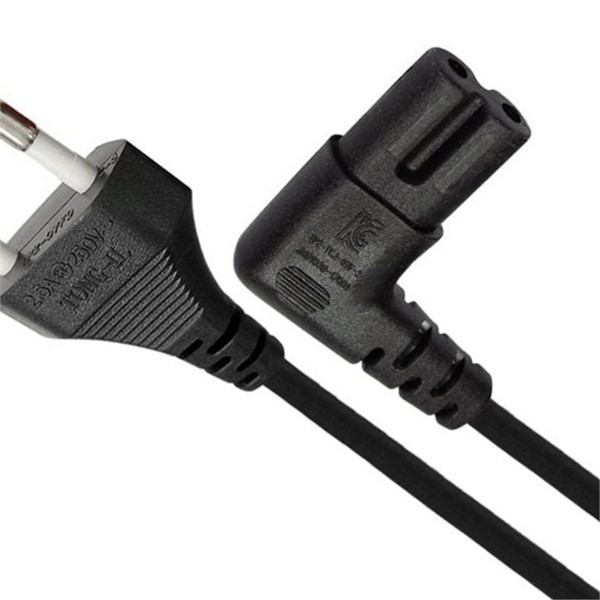 220v 8자 자형 전원 케이블 1M 꺾임형 ㄱ자 꺾임 전원 - 메인 이미지