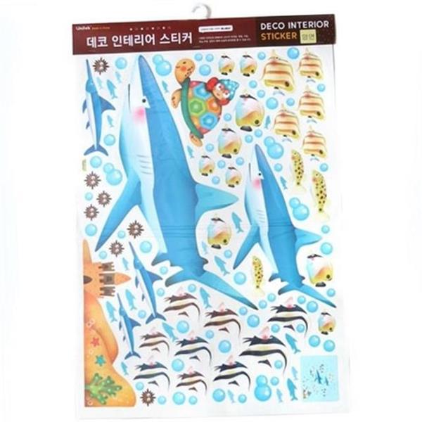 포인트 상어 스티커 아이 어린이집 스티커 어린이 공부방 욕실 - 상품 이미지