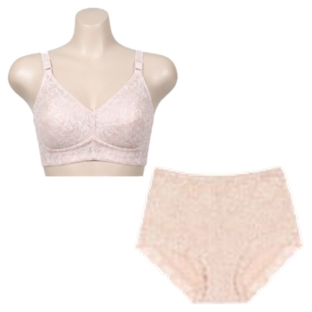 CHARMING 챠밍 국내산 인견 망사레이 노와이어 부직포 브라 팬티세트 9001S - 상품 이미지