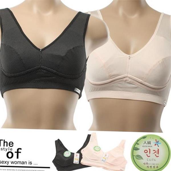 인견 여성 브라 쿨링 여성 노와이어 브라 패드 탈부착 여름 - 상품 이미지