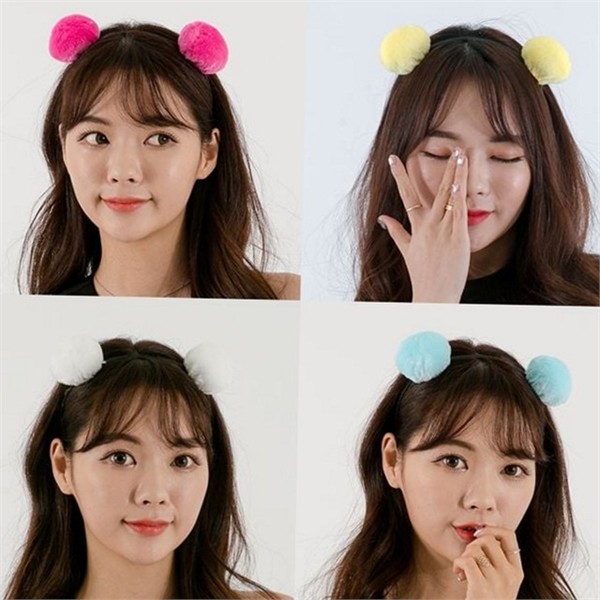귀여운 방울 머리띠 폼폼 공연 머리띠 유니크 데일리 - 상품 이미지