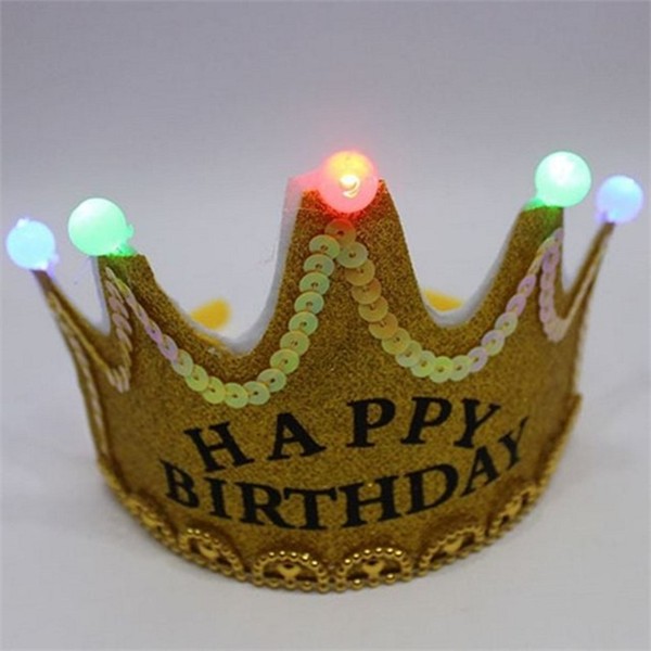 반짝이 생일 파티 왕관 10인용 악세사리 생일 머리띠 축하 단체 - 메인 이미지