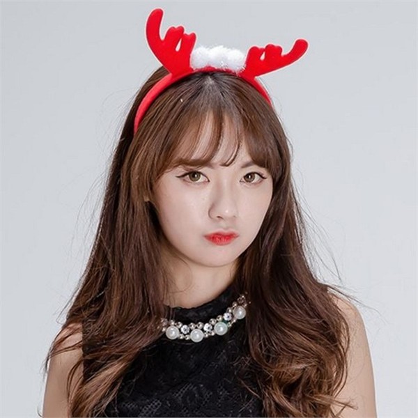 귀여운 겨울 머리띠 홀리데이 뿔 머리띠 헤어밴드 데일리 패션 장식 - 상품 이미지