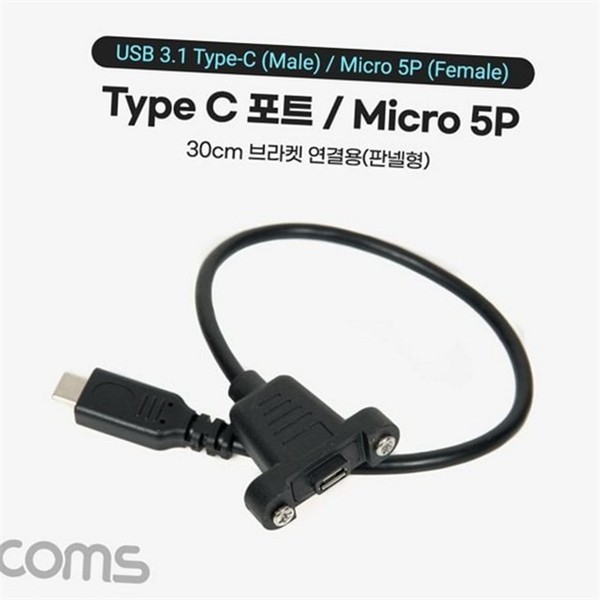 고정형 c 타입 마이크로 젠더 30cm 연장 usb c 타입 - 메인 이미지