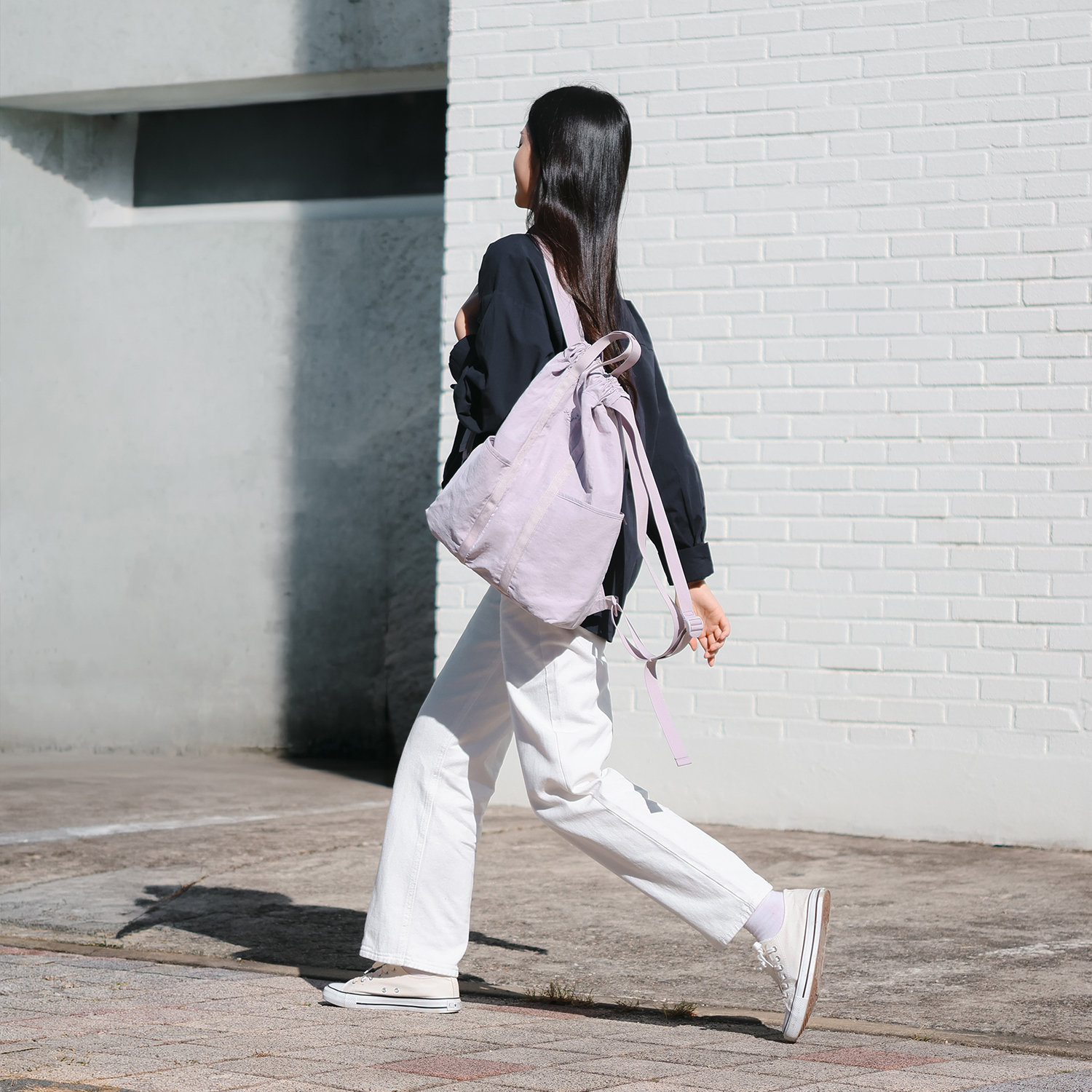 마흐 시로 고 백팩 보부상 남녀공용 데일리 백팩 라일락 이미지 7
