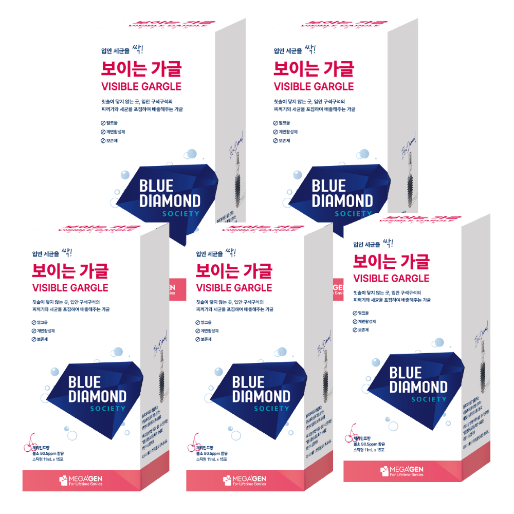 메가젠 오프리케어 보이는 가글 스틱 (11ml x 15ea) 165ml, 5개 - 상품 이미지