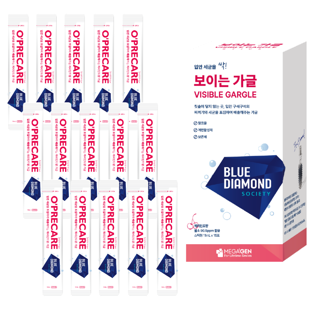 메가젠 오프리케어 보이는 가글 스틱 (11ml x 15ea) 165ml, 1개 - 상품 이미지