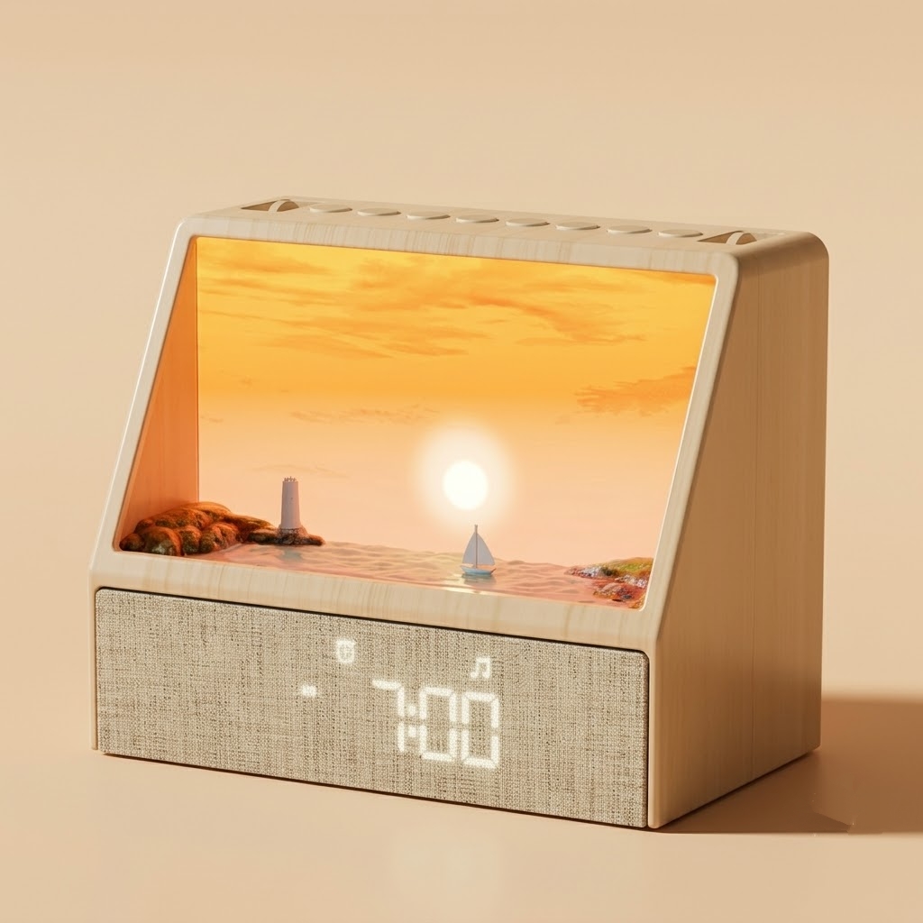 미라클모닝알람시계 햇빛 snooze 전기탁상시계 야광탁상전자 - 상품 이미지