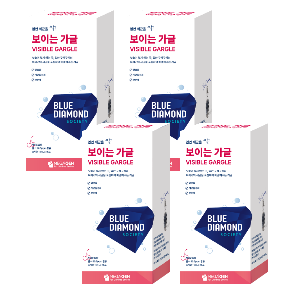 메가젠 오프리케어 보이는 가글 스틱 (11ml x 15ea) 165ml, 4개 - 상품 이미지