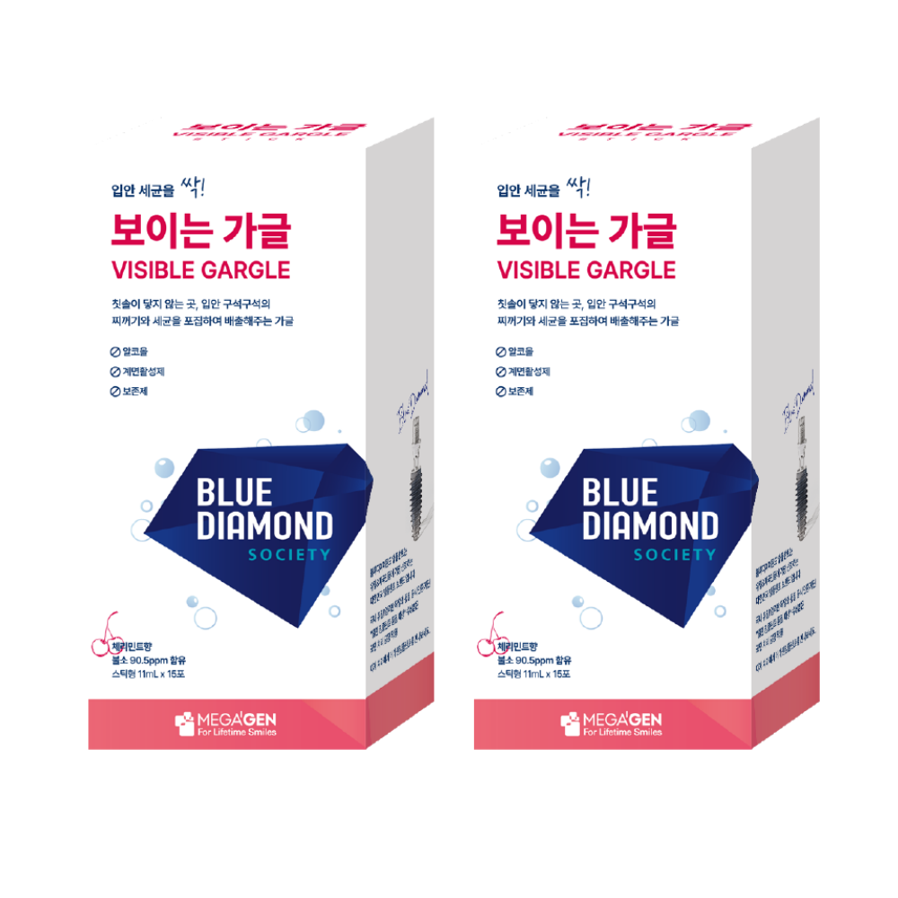 메가젠 오프리케어 보이는 가글 스틱 (11ml x 15ea) 165ml, 2개 - 상품 이미지