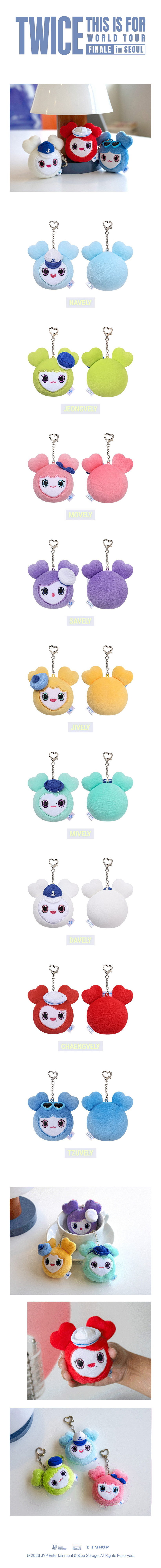 TWICE Lovely Face Keyring Marine — TWICE