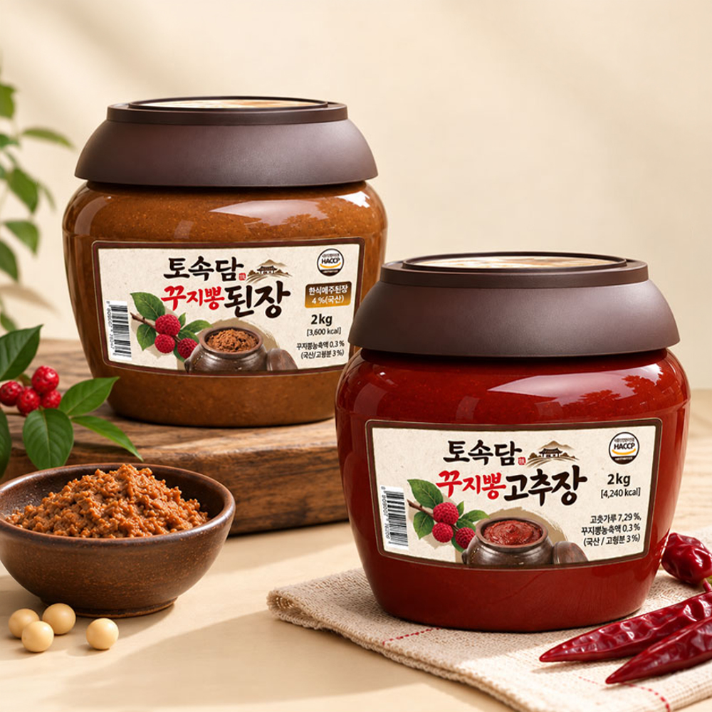 토속담 꾸지뽕 된장 고추장 1통 전통 발효 전통장 장류 양념 비빔장 - 상품 이미지