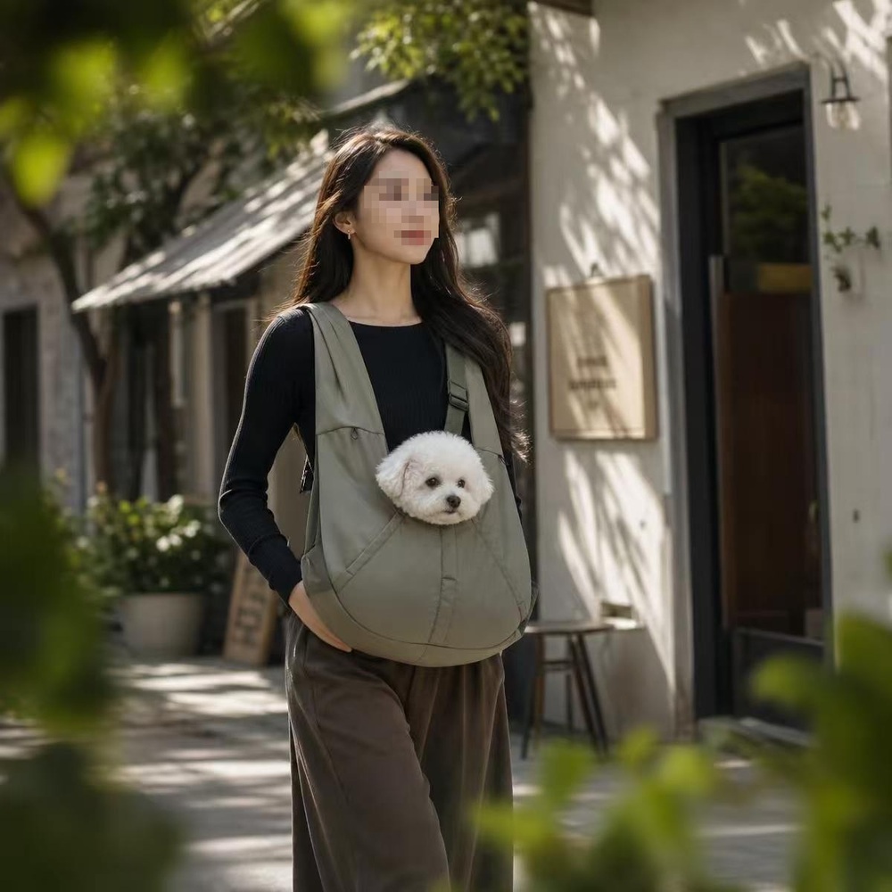 반려동물 백팩 대용량 외출가방 강아지 고양이 통기성 올리브그린 이미지 6