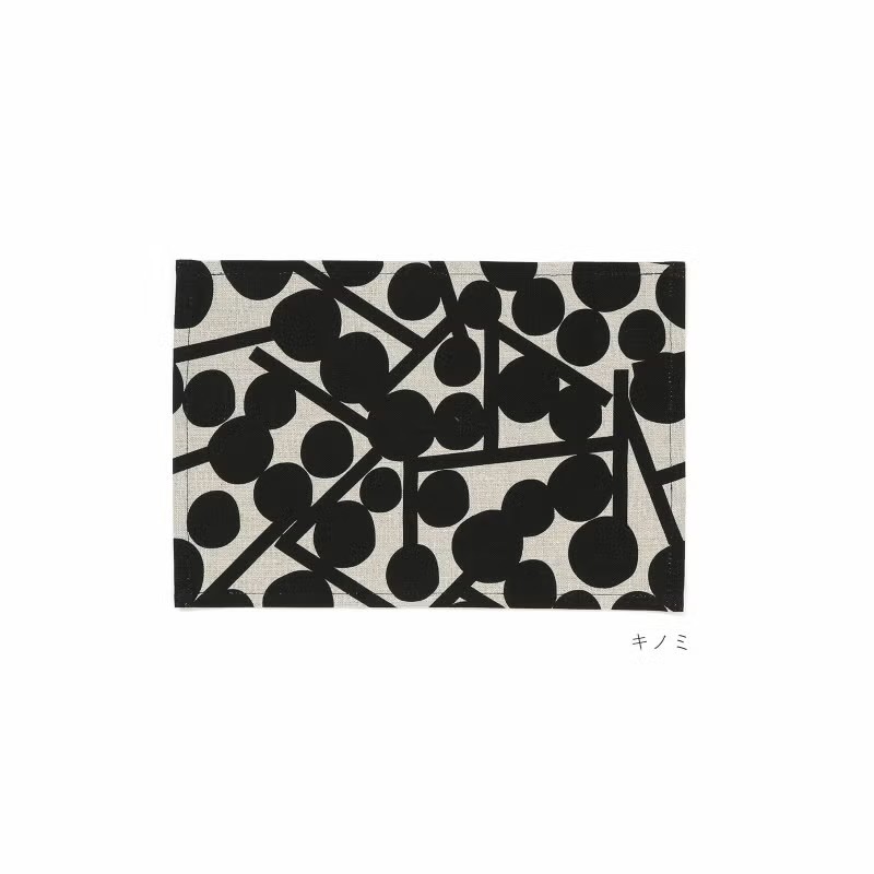 반이노우에 린넨 패브릭 패턴 식탁 테이블매트 키노미s, 30x20cm - 상품 이미지