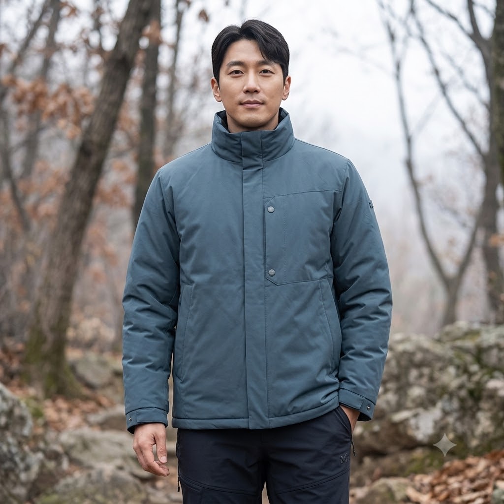 MILLET 밀레 남성 아웃도어 겨울 경량 튜브소재 구스다운 패딩점퍼 - 상품 이미지