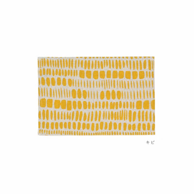 반이노우에 린넨 패브릭 패턴 식탁 테이블매트 키비s, 30x20cm - 상품 이미지