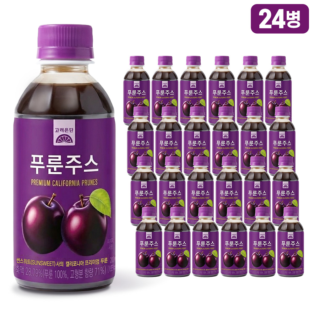 고려은단 푸룬주스 200ml X 24개