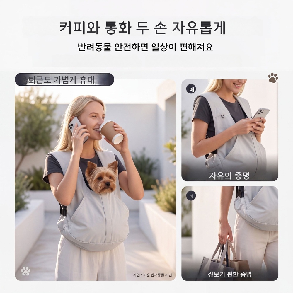 반려동물 백팩 대용량 외출가방 강아지 고양이 통기성 올리브그린 - 상세 이미지 5