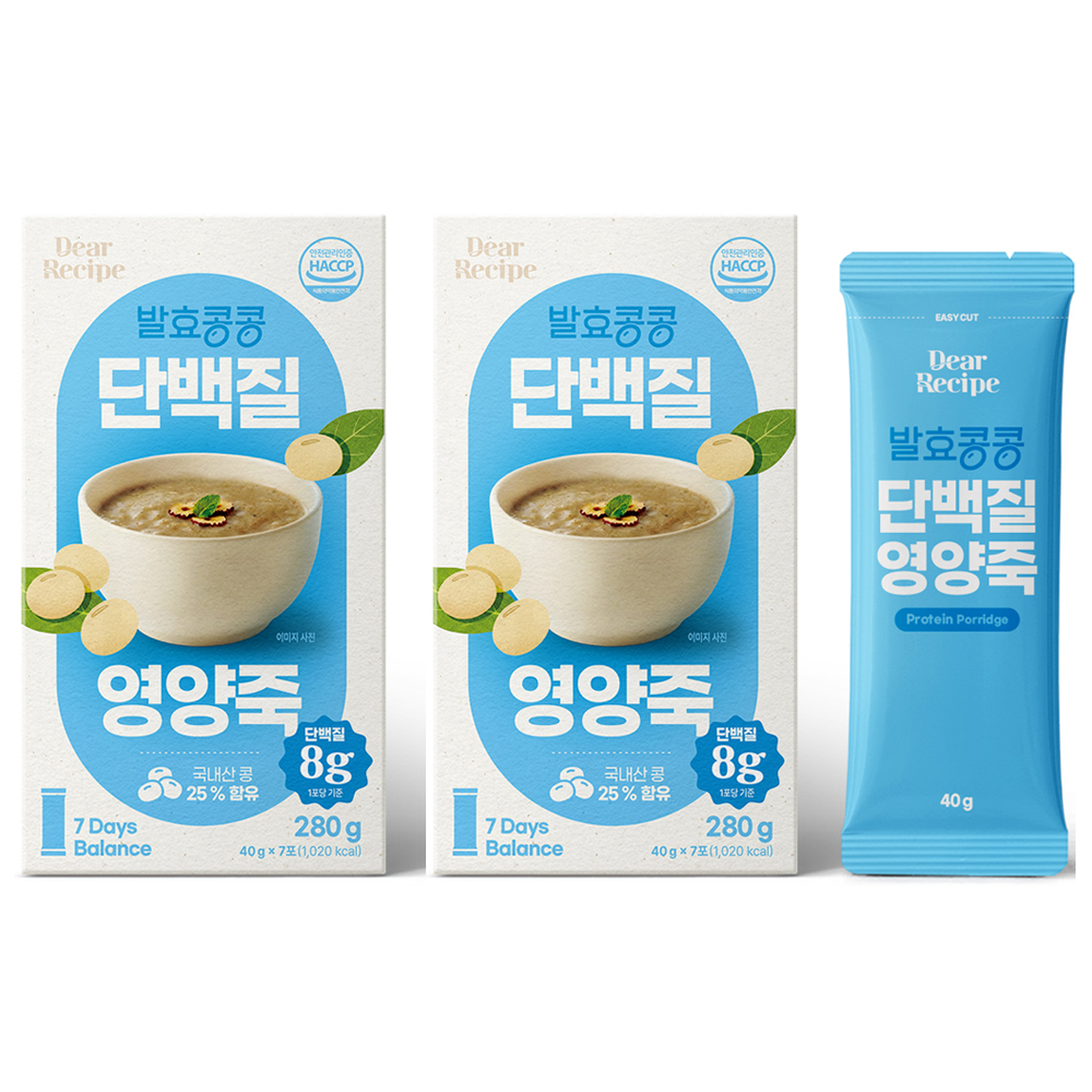 발효콩콩 속편한 단백질 영양죽 7 x2개 (총14포) 선식 식사대용 간식 쉐이크 식이섬유 - 상품 이미지