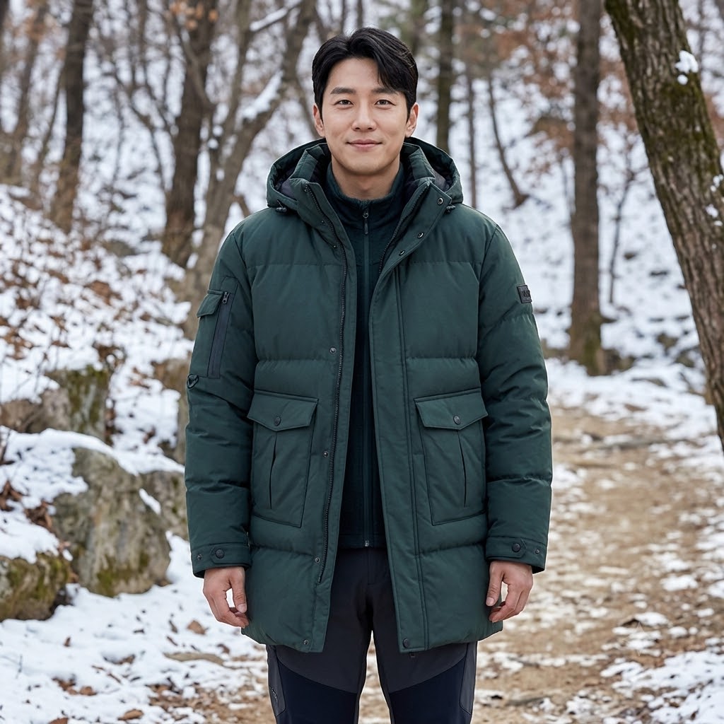 MILLET 밀레 남성 캐쥬얼 겨울 아웃도어 프리미엄 헤비 구스다운 패딩점퍼 - 상품 이미지