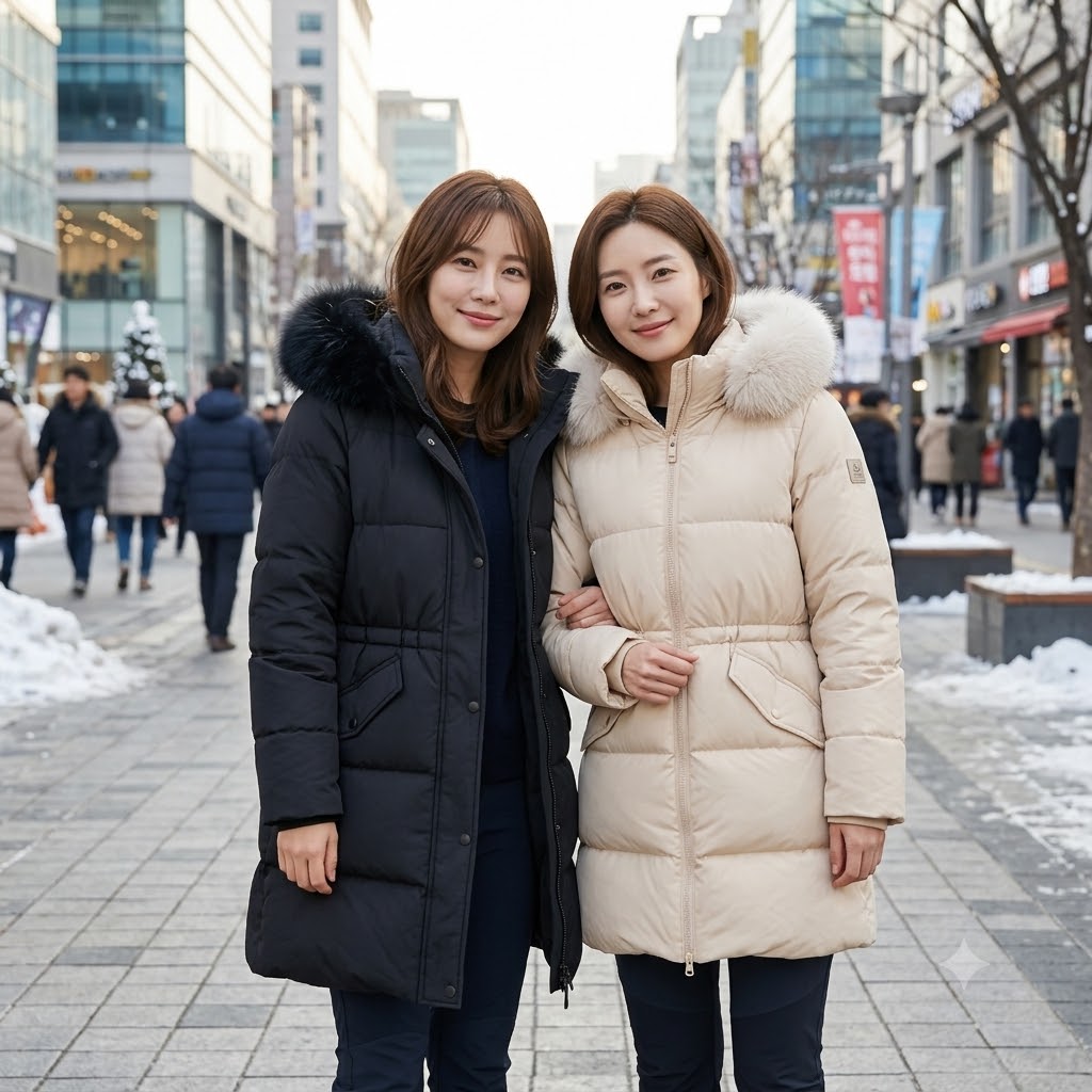 MILLET 밀레 여성 겨울 한파추위 완벽차단 폭스퍼 구스다운 패딩점퍼 - 상품 이미지