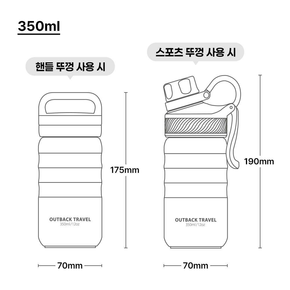 산책용 손잡이 텀블러 고민된다면, 오슬로 아웃백 350ml 반응이 갈린 점 - 상품 이미지 10