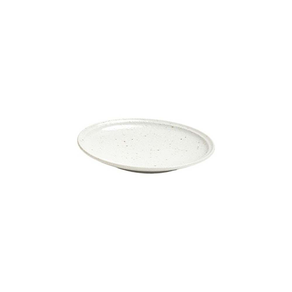 샌드글로우온더테이블앞접시 도자기플레이팅개인접시 화이트테이블웨어 원형 14.2x2cm - 상품 이미지