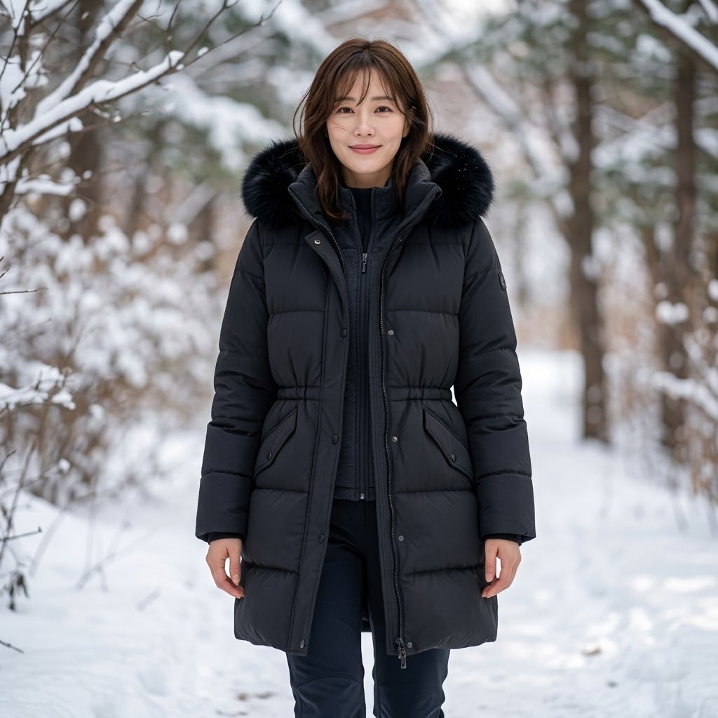 MILLET 밀레아웃도어 여성 겨울 한파추위 완벽차단 폭스퍼 구스다운 패딩점퍼 - 상품 이미지