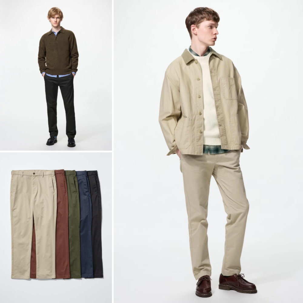유니클로 슬림 치노 팬츠 26FW 남성 긴바지 - 상품 이미지