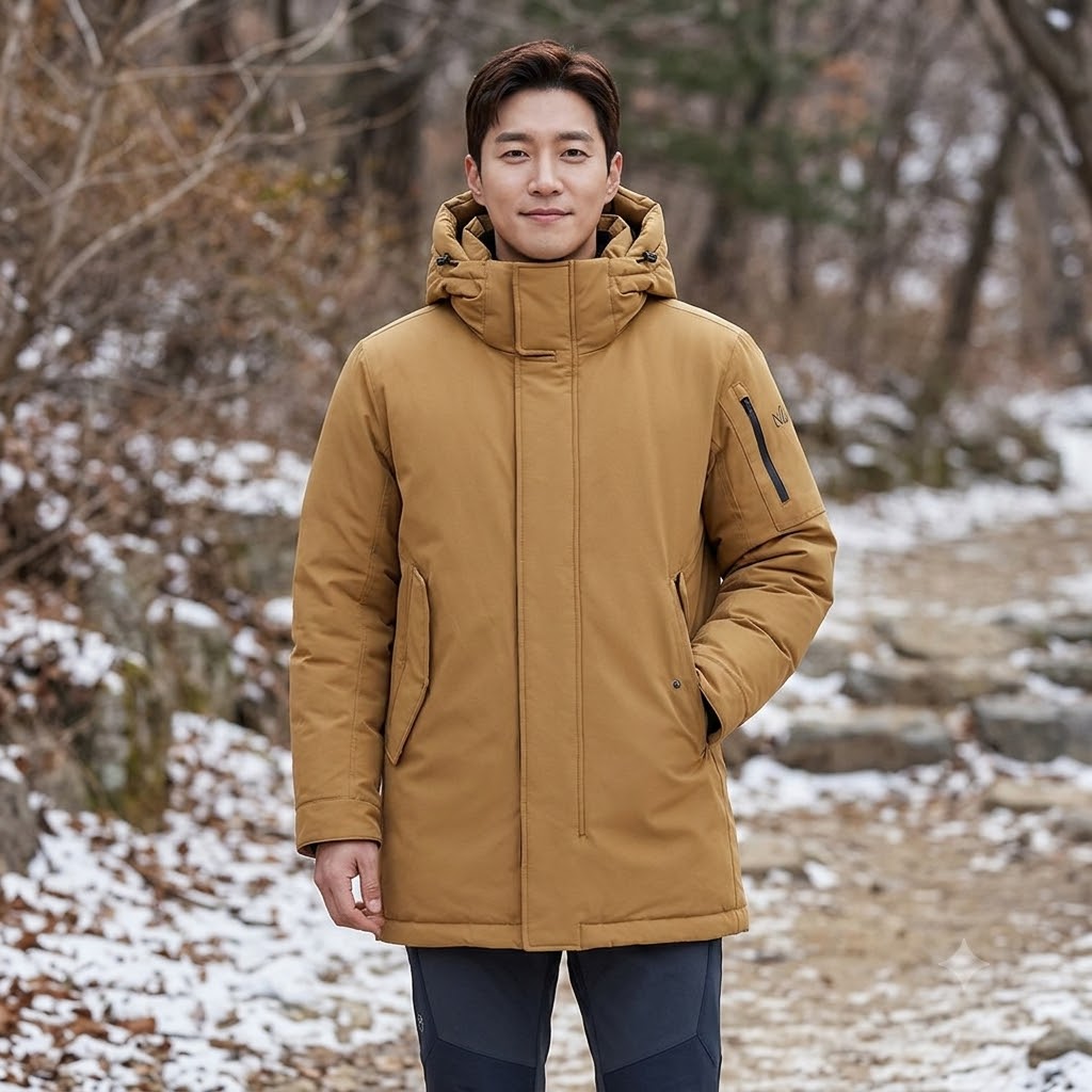 MIILLET 밀레아웃도어 겨울 남성 혹한 방풍 헤비 구스다운 패딩점퍼 - 상세 이미지 3