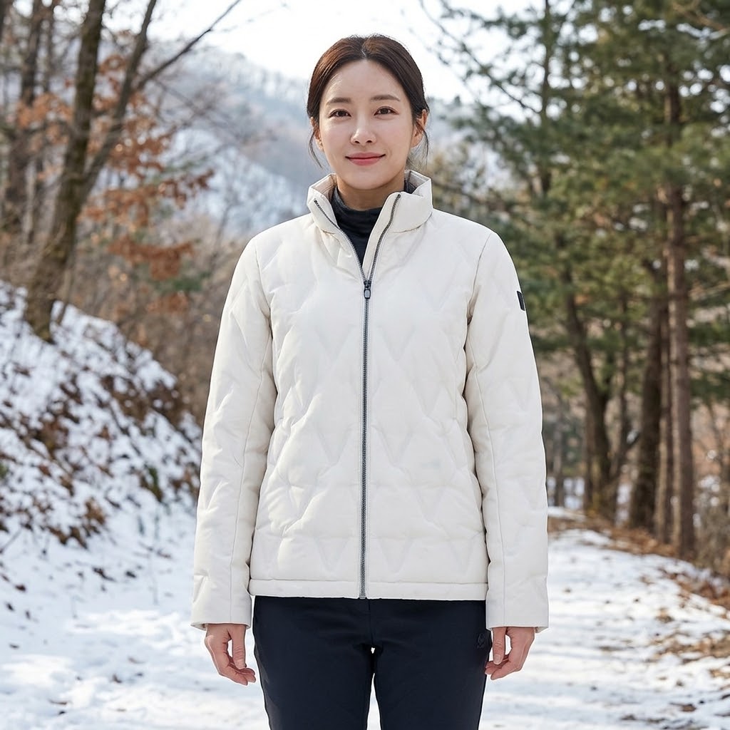 MILLET 밀레 겨울 여성 아웃도어 암홀 스판 경량패딩 구스다운 점퍼 - 상세 이미지 2