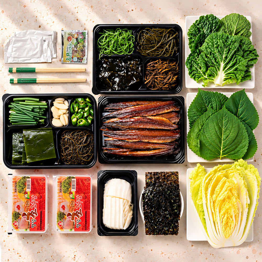 구룡포 과메기 야채세트, 꽁치·해초·채소 구성 따로 확인
