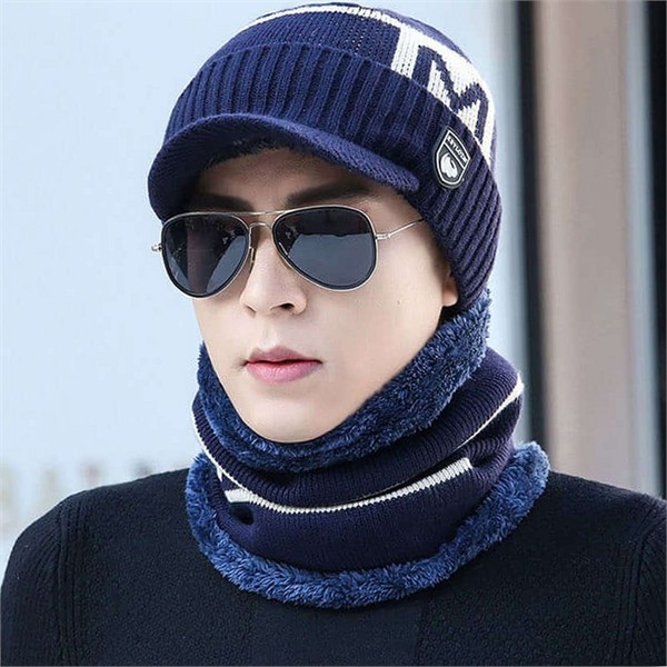 융털 남녀공용 방한 비니 니트 남성 방한 여성 겨울 - 상품 이미지
