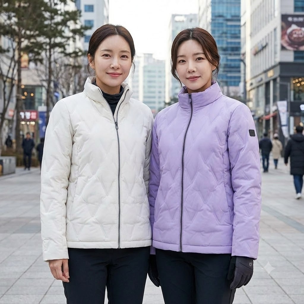 MILLET 밀레 겨울 여성 아웃도어 암홀 스판 경량패딩 구스다운 점퍼 - 상품 이미지