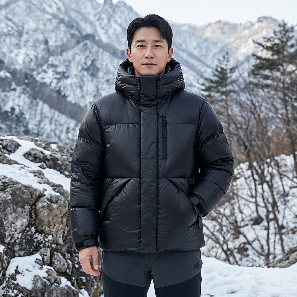 밀레 남성 겨울 헤 구스다운 패딩 점퍼 아웃도어 - 상품 이미지