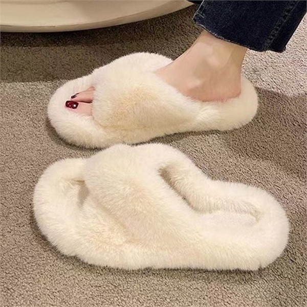 겨울 실내화 폭신한 보온 슬리퍼 따뜻한 여성 꼬임 - 상품 이미지