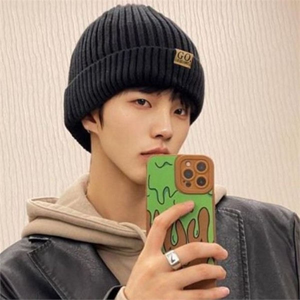 베이직 남여공용 비니 도톰한 따뜻한 골지 비니 데일리 모자 - 상품 이미지