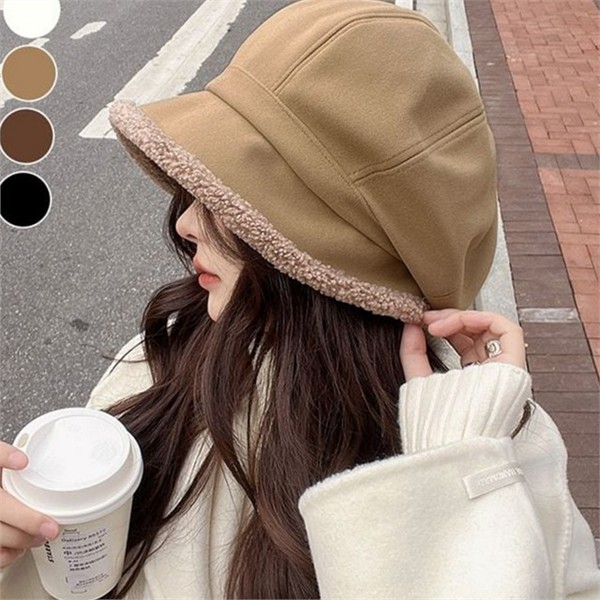 데일리 여성 뽀글이 모자 꾸안꾸 방한 모자 겨울 여행용 - 상품 이미지