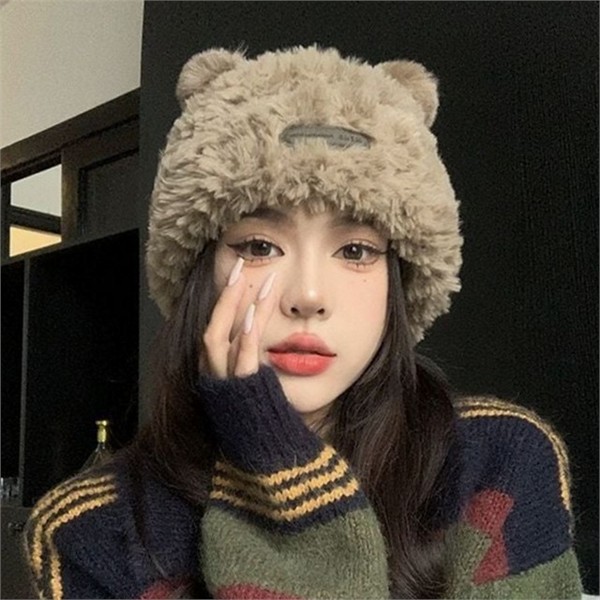 방한 겨울 비니 귀달이 털 비니 따뜻한 데일리 - 상세 이미지 2