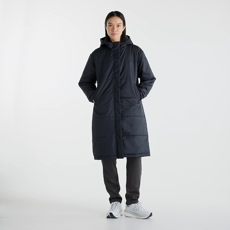 뉴발란스 여성 롱패딩 블랙 겨울철 방한 보온성 데일리 긴기장 아우터 이미지 6
