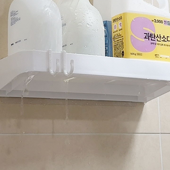 무타공 욕실 청소도구 벽 선반 2type 상세 이미지 8