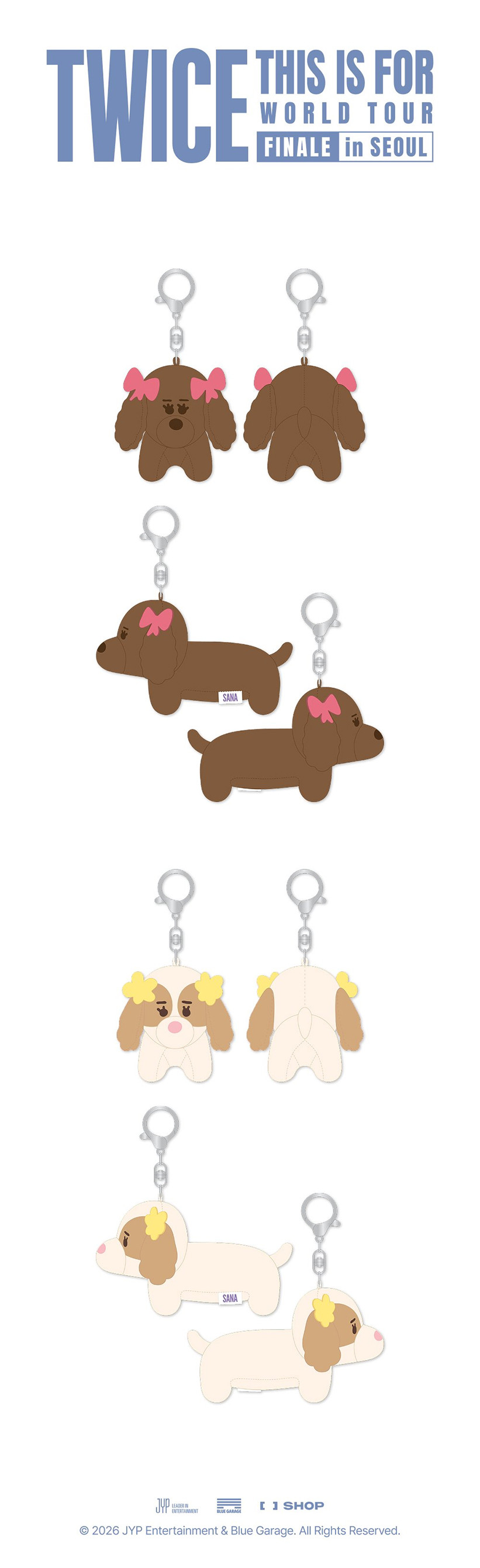 SANA Twin Plush Keyring Set — TWICE