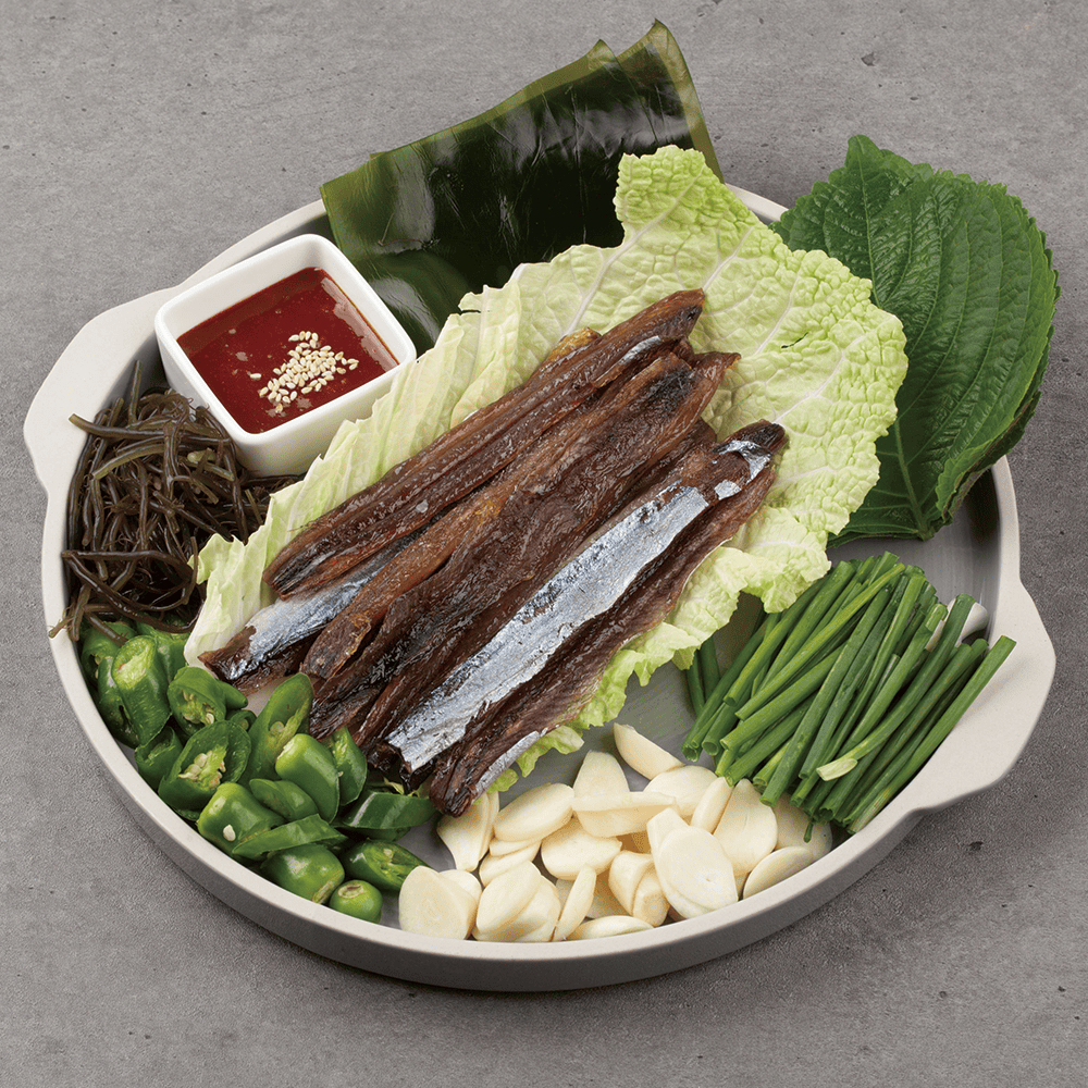 포항 과메기 손질 구룡포 햇과메기 야채 세트 26년 350g, 1개 - 상품 이미지