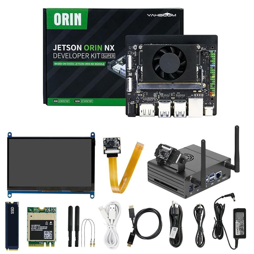 제트슨 오린 NX AI 개발키트 16GB 157TOPS SSD CSI 카메라 알루미늄 케이스 Yahboom 1 Orin NX 8GB without SSD - 상품 이미지